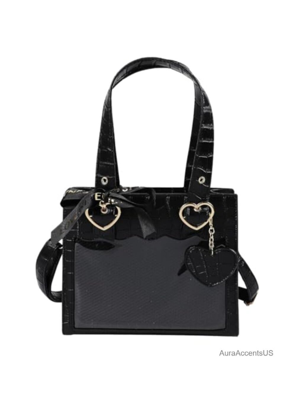 Crocodile Embossed PU Leather Ita Bag Crossbody Mini Pin Display Purse